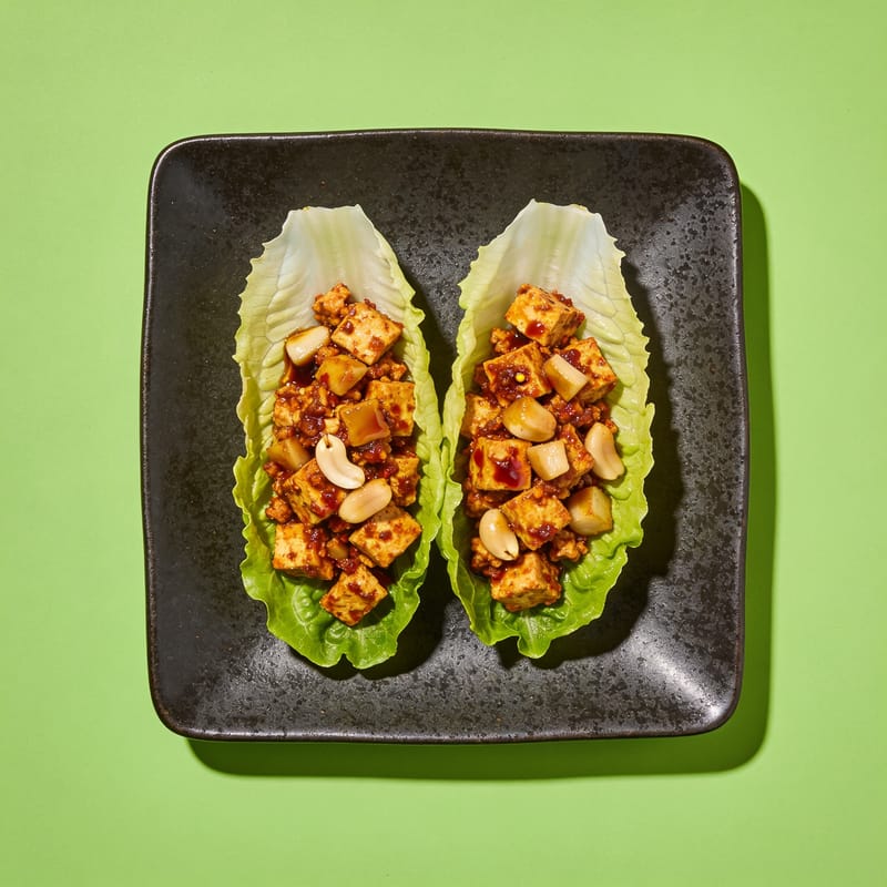 Gochujang Tofu Lettuce Cups