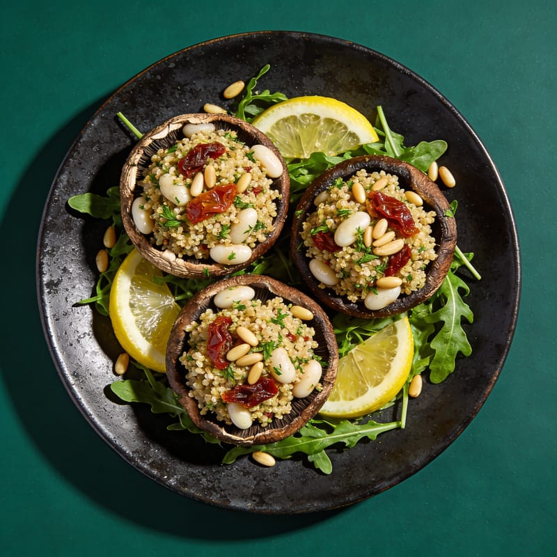 Herb-Stuffed Portobello Caps