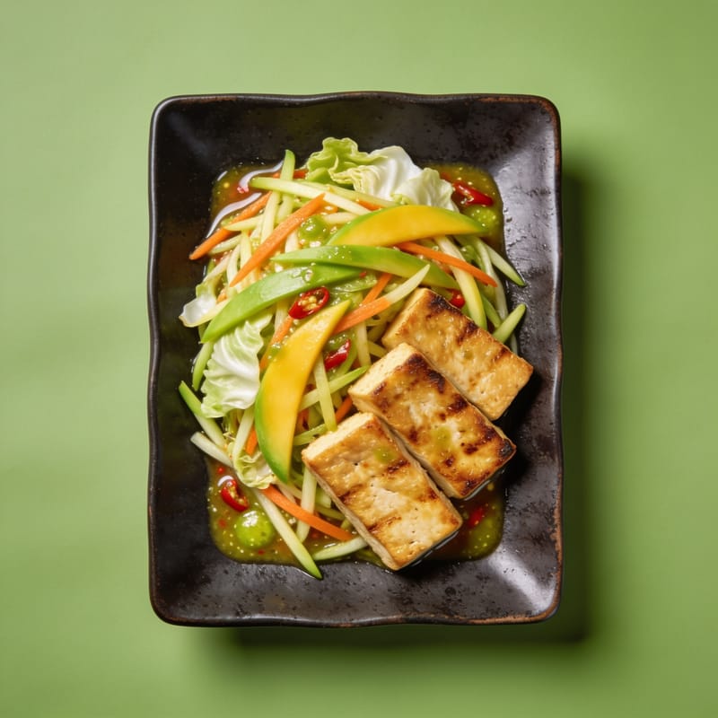 Thai Mango Salad with Seared Tofu