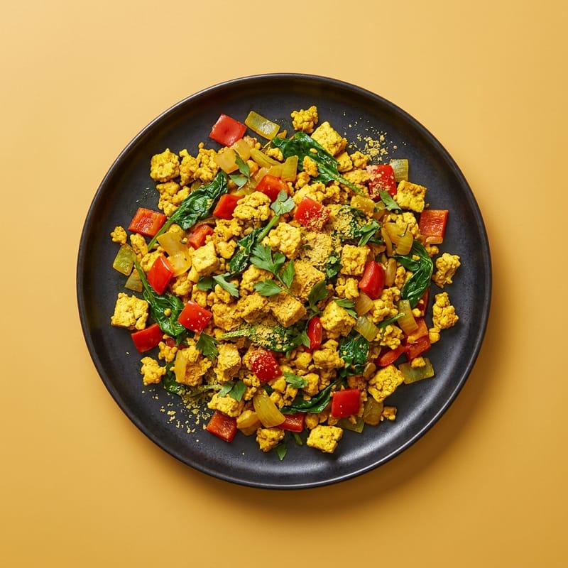 Turmeric Tofu Veggie Scramble
